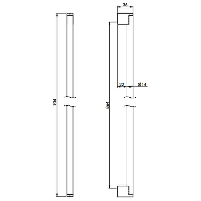Carlisle Brass Contemporary Round Bar Handle