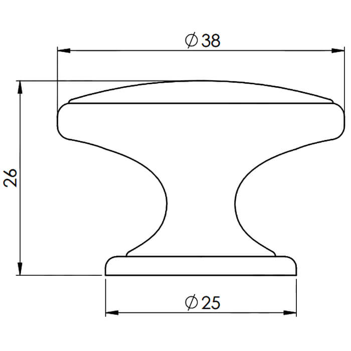 Carlisle Brass Oxford 38mm Round Domed Drawer Knob