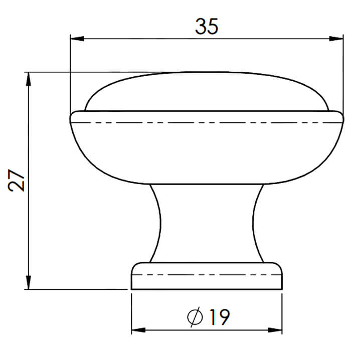 Carlisle Brass Contemporary 35mm Shaker Style Knob