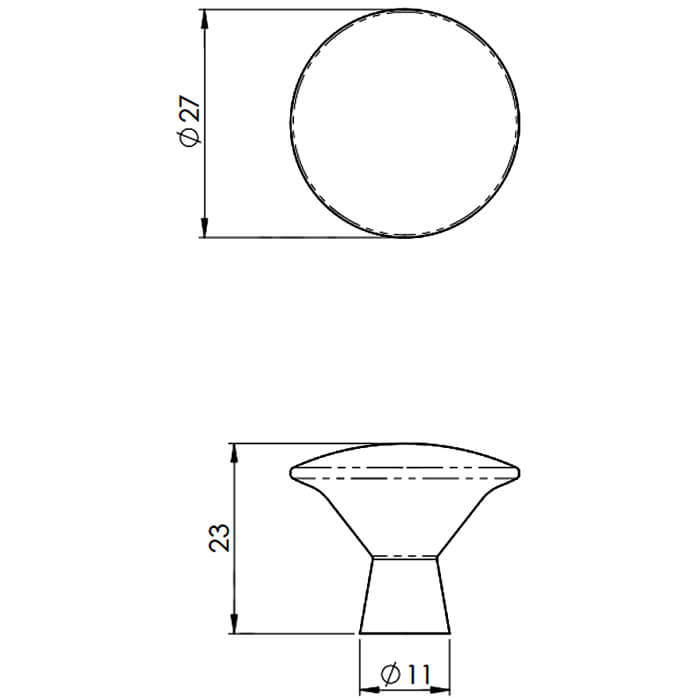 Carlisle Brass Satin Nickel Disc Shaped Round Knob