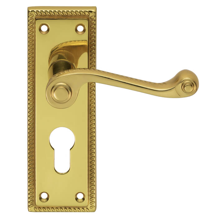 Carlisle Brass Georgian Traditional Lever Handle on Backplate