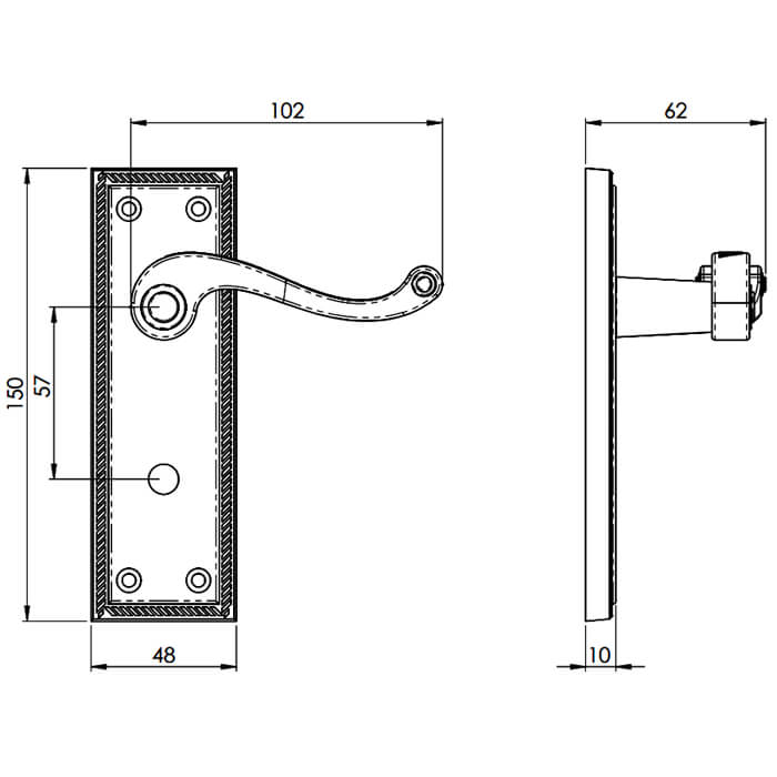 Carlisle Brass Georgian Traditional Lever Handle on Backplate