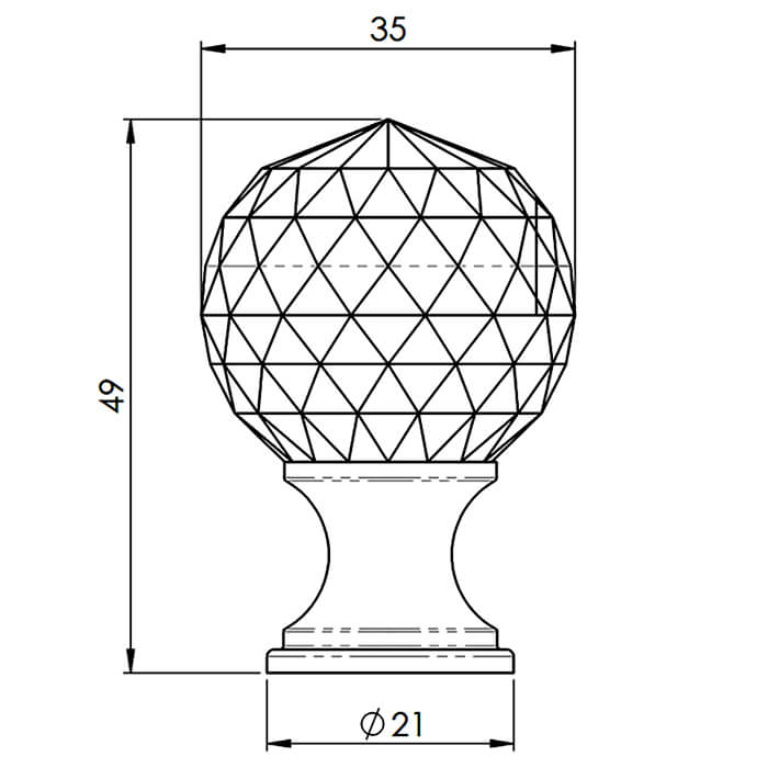 Carlisle Brass Clear Faceted Round Tiered Rose Knob