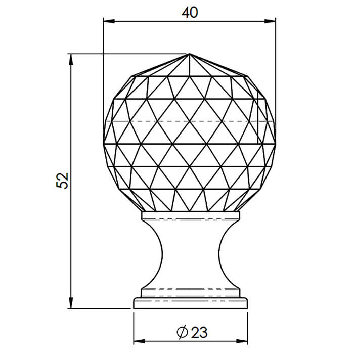 Carlisle Brass Clear Faceted Round Tiered Rose Knob