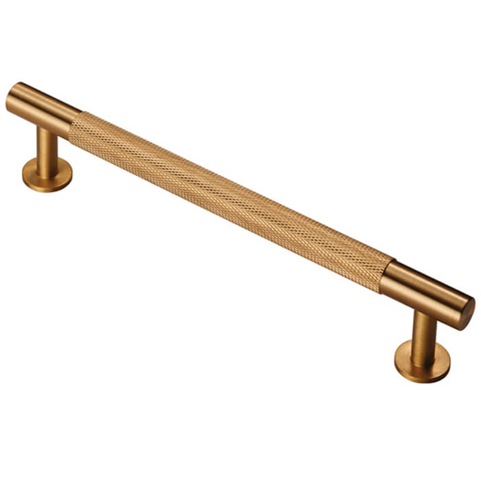 Carlisle Brass Fingertip Knurled Cabinet Pull Handle - Satin Brass