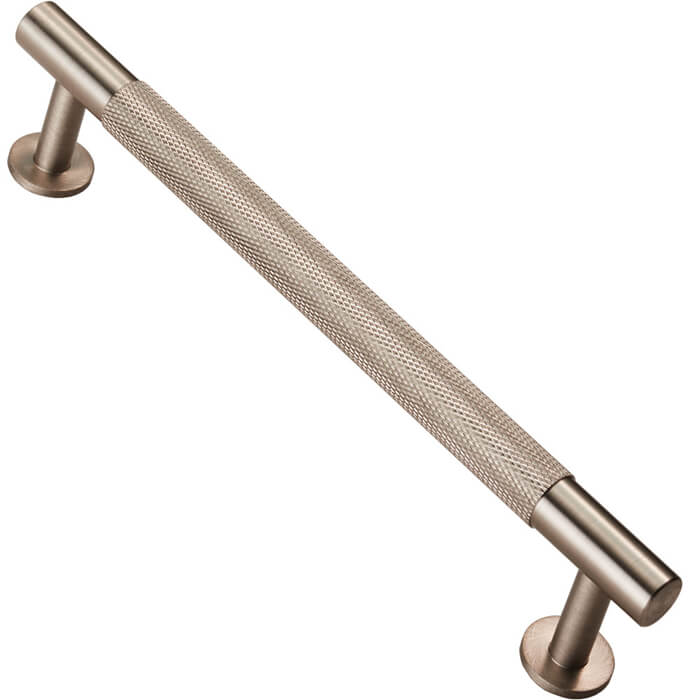 Carlisle Brass Fingertip Satin Nickel Knurled Cabinet Pull Handle