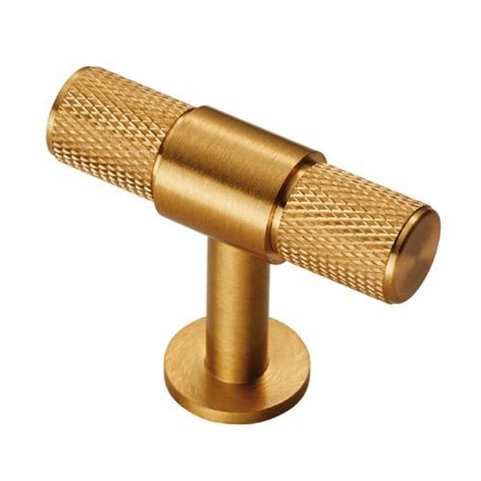Carlisle Brass Fingertip Solid Brass Knurled T-Bar Knob