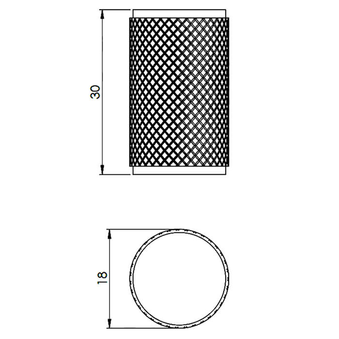 Carlisle Brass Contemporary 18mm Knurled Knob