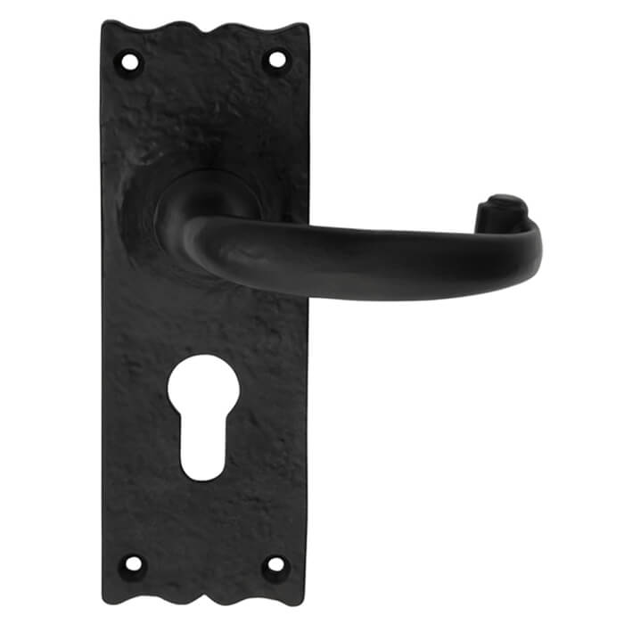Carlisle Brass Black Antique Traditional Lever on Backplate