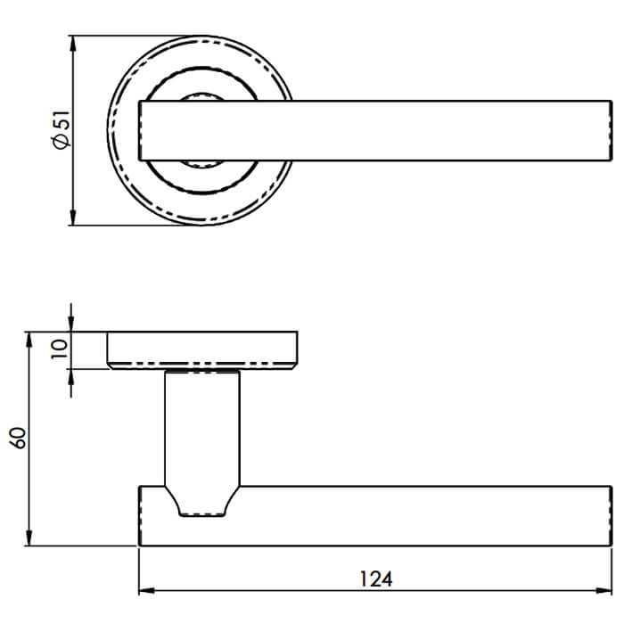 Carlisle Brass Eurospec Satin Chrome Lever Handle on Round Rose