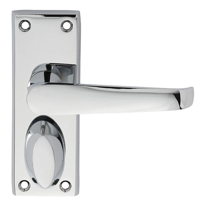 Carlisle Brass Victorian Lever Handle on Backplate with WC Privacy Lock