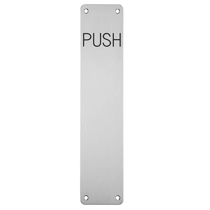 Carlisle Brass Eurospec Steelwork Stainless Steel Finger Plate - 300 x 75mm