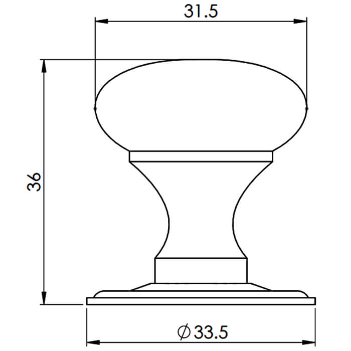 Carlisle Brass Hollow Victorian Traditional Round Mortice Knob