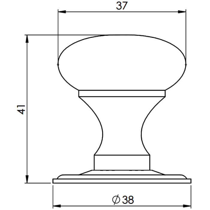 Carlisle Brass Hollow Victorian 37mm Traditional Round Mortice Knob