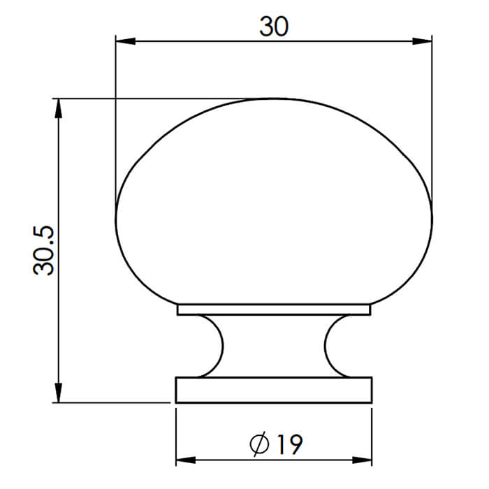 Carlisle Brass Solid Bronze Mushroom Knob