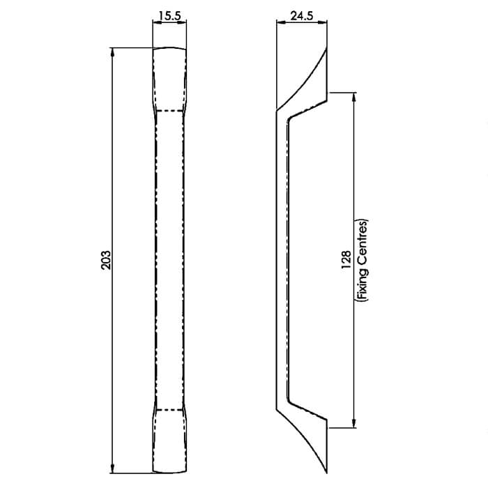 Carlisle Brass Halcyon Satin Nickel Straight Flat Faced Handle