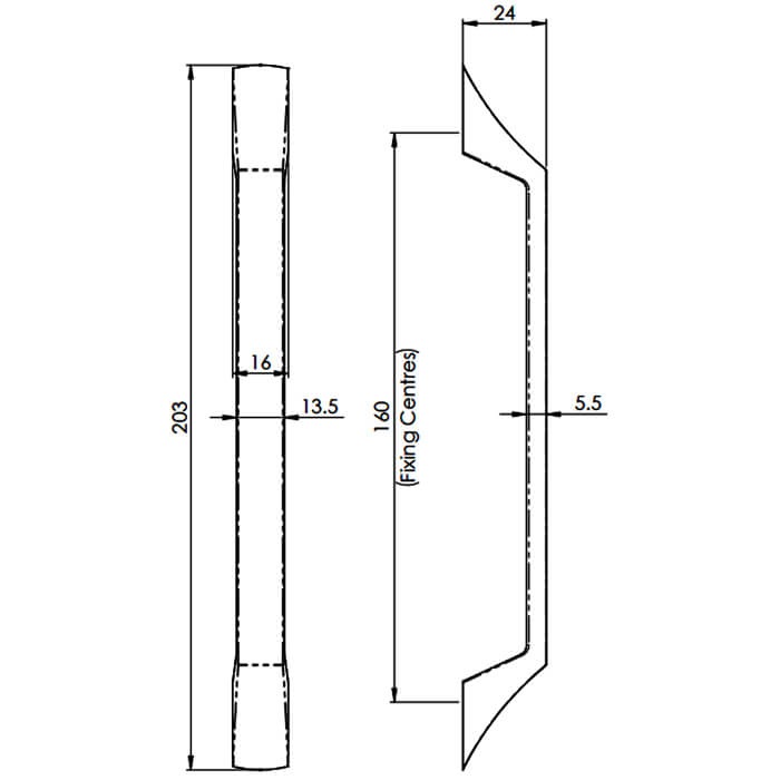 Carlisle Brass Halcyon Satin Nickel Straight Flat Faced Handle