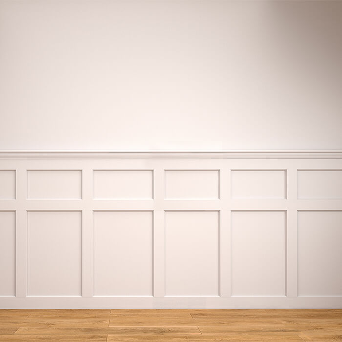 Deanta Hampton Wall Panelling Pack 2400mm - White Primed