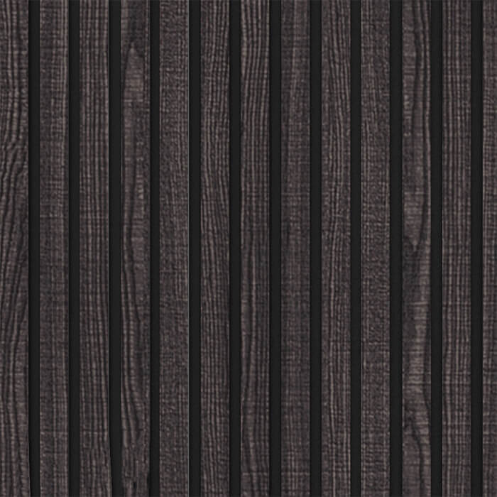 Deanta Immerse Acoustic Wall Panel Prefinished Dark Grey Ash 600 W x 2400mm L