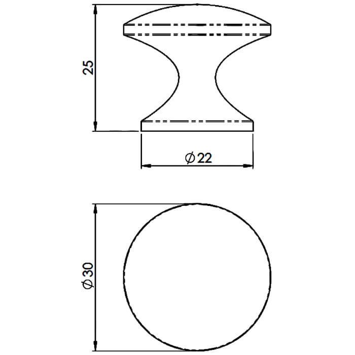 Carlisle Brass Fingertip Smooth Round Silhouette Knob