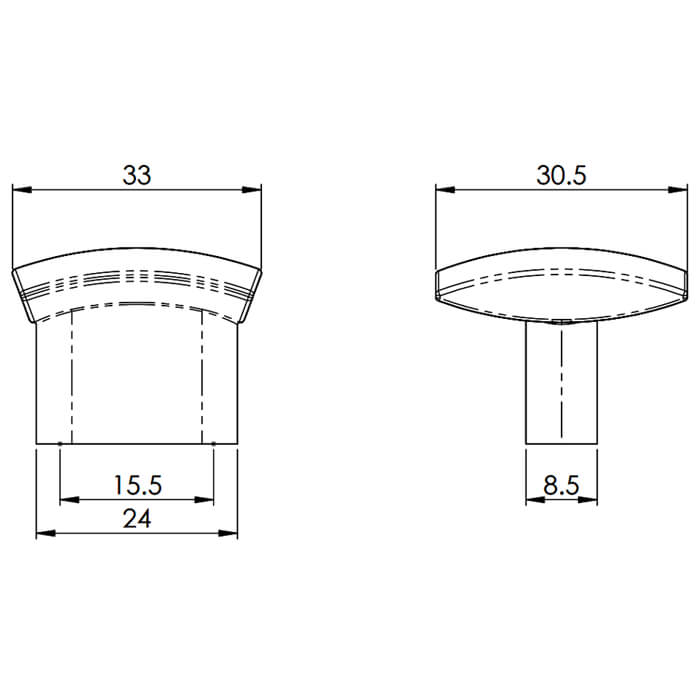 Carlisle Brass Fingertip Helio Curve Knob