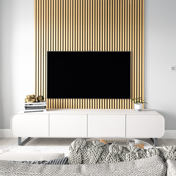 Deanta Immerse Acoustic Wall Panel Prefinished Oak-Plus 600 W x 2400mm L