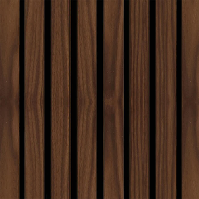 Deanta Immerse Acoustic Wall Panel Prefinished Walnut-Plus 600 W x 2400mm L