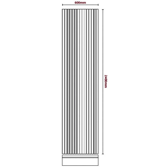 Deanta Immerse Acoustic Wall Panel Prefinished Walnut-Plus 600 W x 2400mm L