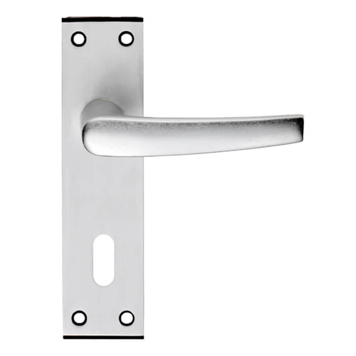 Carlisle Brass Eurospec Aluminium Mial Lever on Backplate - 152 x 38mm
