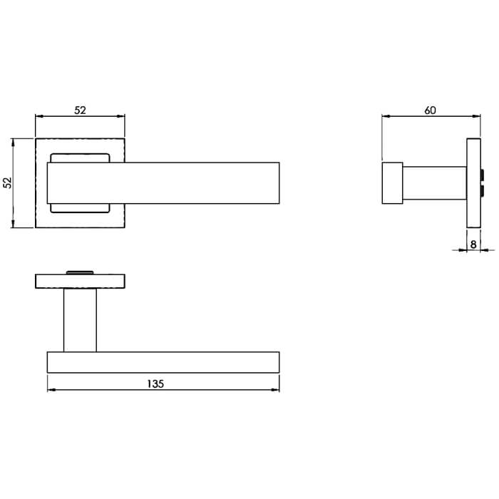 Carlisle Brass Eurospec Carla Designer Lever on Sprung Square Rose