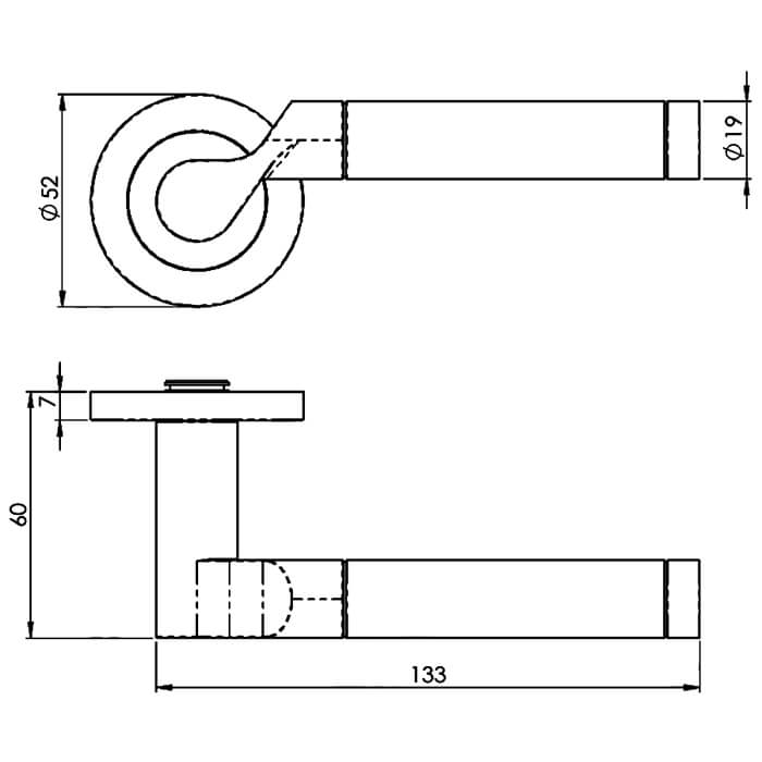 Carlisle Brass Eurospec Steelworx Lucerna Lever on Concealed Fix Threaded Rose