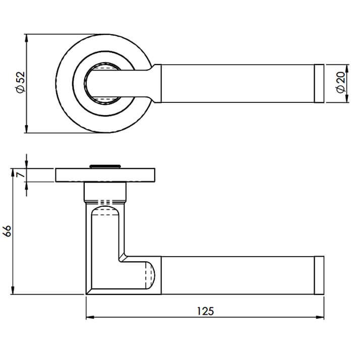 Carlisle Brass Eurospec Steelworx Carbon Fibre Round Bar Lever on Slim Round Rose