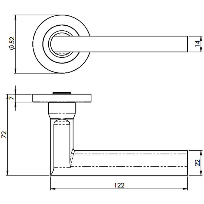 Carlisle Brass Eurospec Steelworx Soho Straight Lever Handle on Round Rose