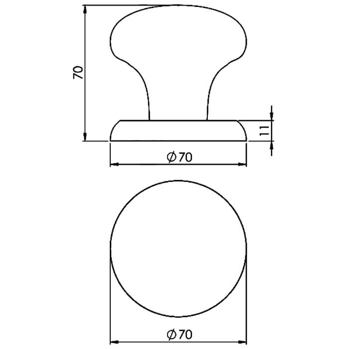 Carlisle Brass Eurospec Centre Door Knob on Round Rose