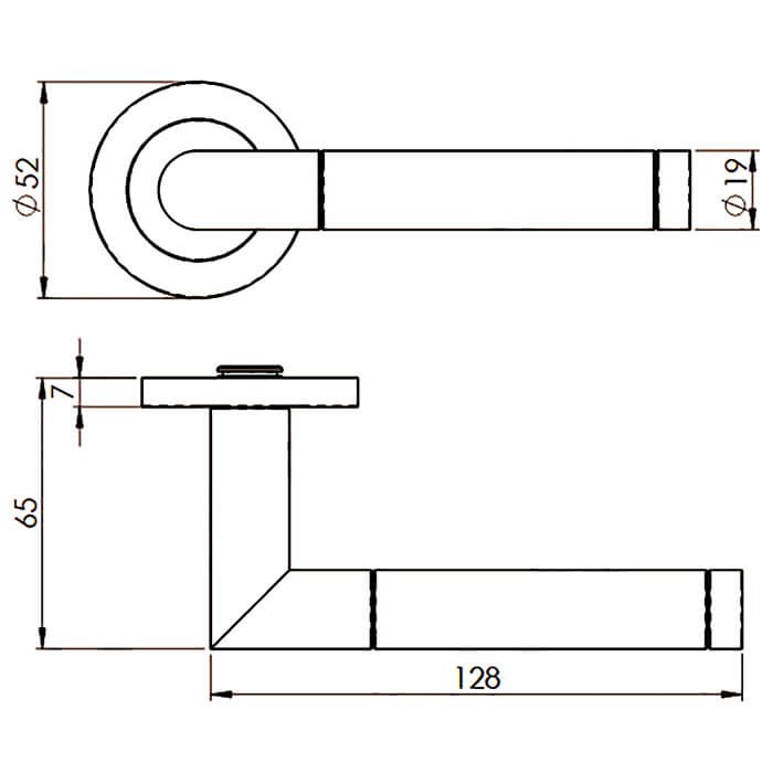 Carlisle Brass Eurospec Steelworx Treviri Lever Handle on Round Rose