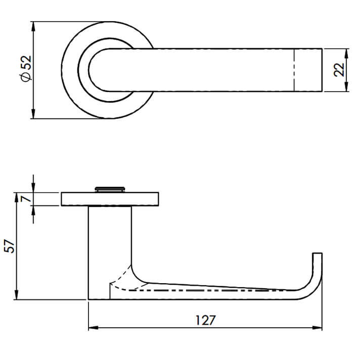 Carlisle Brass Eurospec Steelworx Zurigo Straight Bold-Face Lever with Safety Return