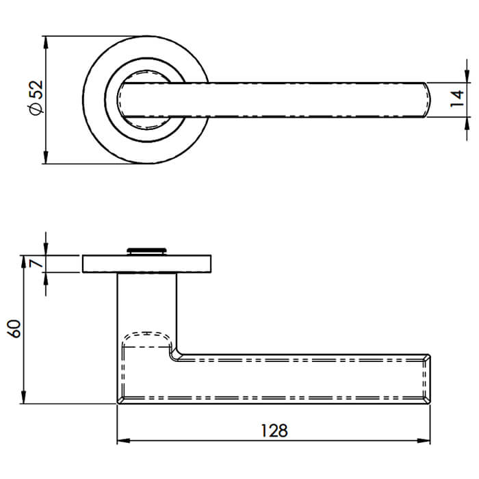 Carlisle Brass Eurospec Steelworx Carlton Elliptical Slender Lever on Concealed Rose