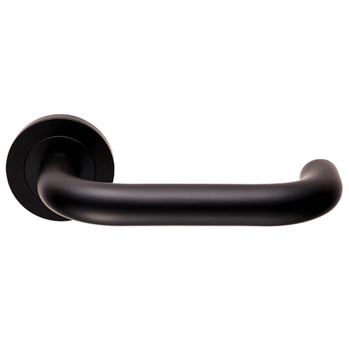 Carlisle Brass Eurospec Steelworx Nera Lever Handle on Round Rose