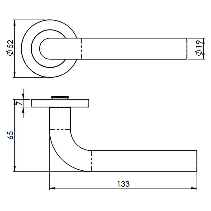 Carlisle Brass Eurospec Steelworx Spira Lever Handle On Round Rose