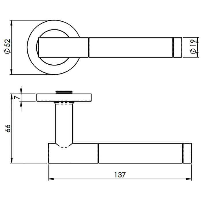 Carlisle Brass Eurospec Steelworx Philadelphia Lever Handle On Round Rose