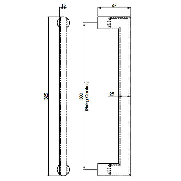 Carlisle Brass Carlton Stainless Steel D-Style Pull Handle