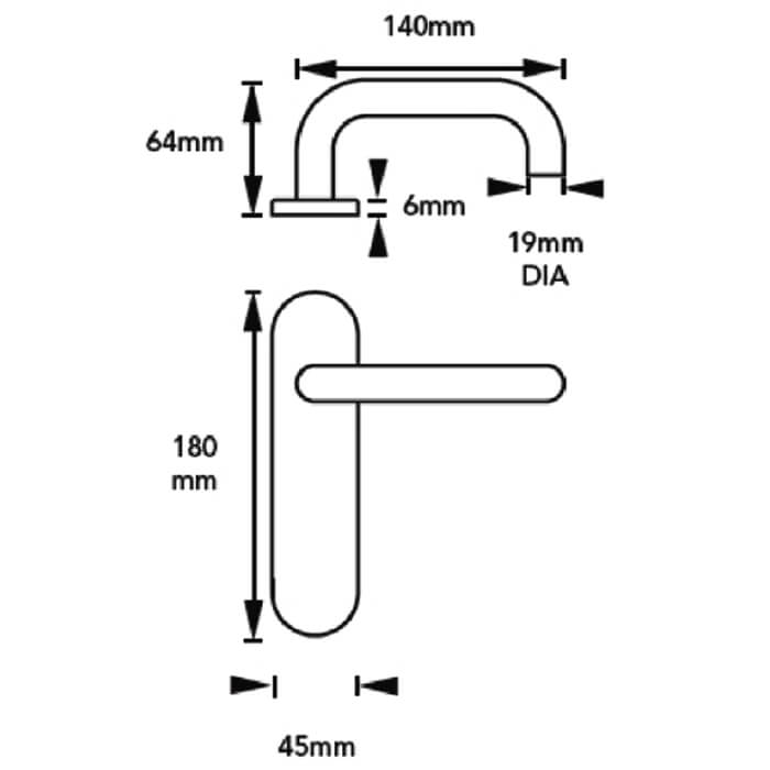 Carlisle Brass Eurospec Multi-Function Safety Lever on Steel Backplate