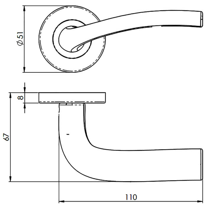 Carlisle Brass Cuatro Polished Chrome Lever Handle on Round Rose