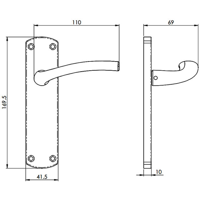 Carlisle Brass Serozzetta Cuatro Lever on Latch Backplate