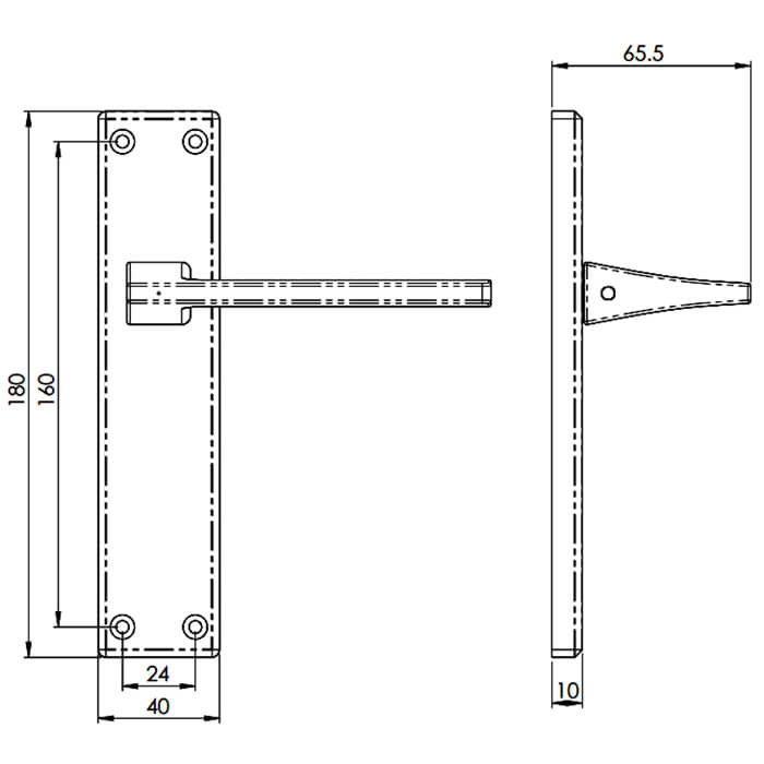 Carlisle Brass Serozzetta Zone Lever on Latch Backplate