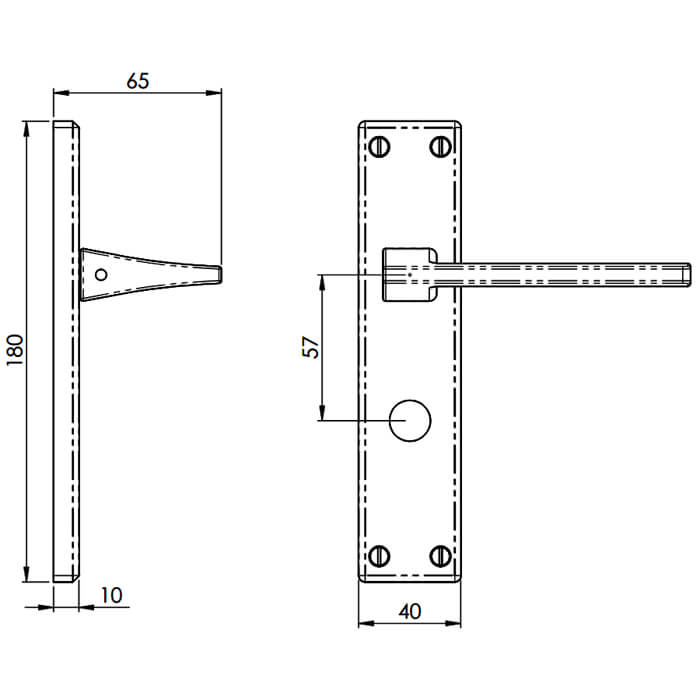 Carlisle Brass Serozzetta Zone Lever with Privacy Lock on Backplate