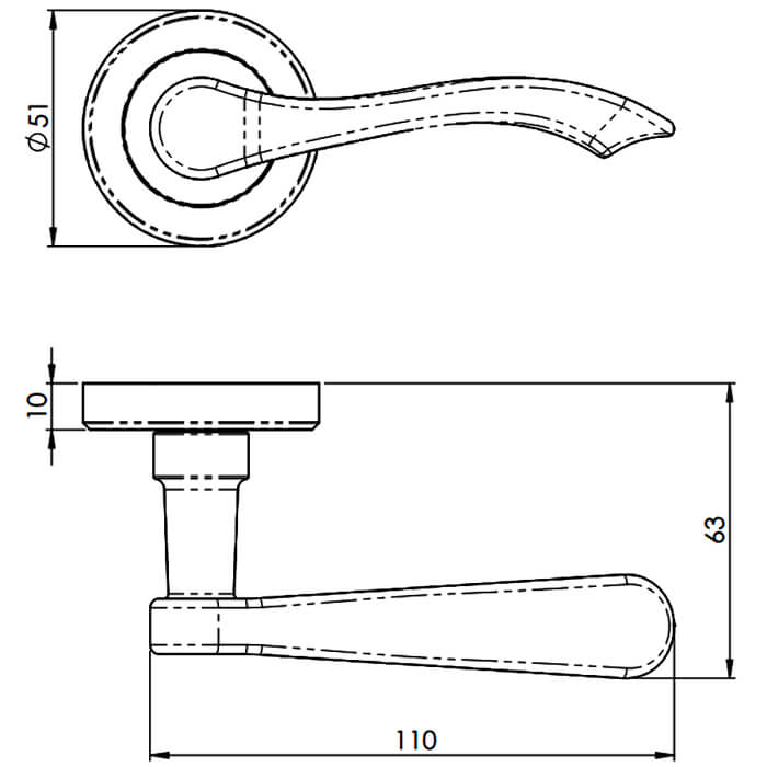 Carlisle Brass Serozzetta Traditional Style Lever on Concealed Fix Rose