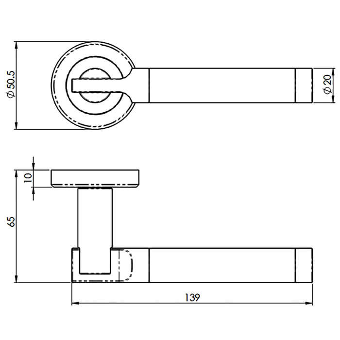 Carlisle Brass Serozzetta Azul Lever Handle on Round Rose