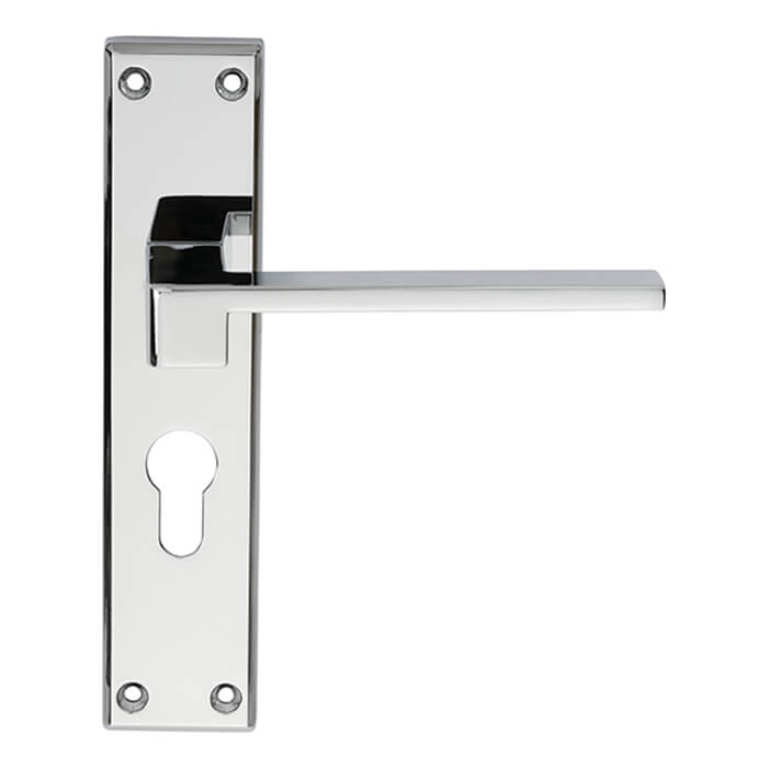 Carlisle Brass Serozzetta Equi Square Lever with Euro Profile on Backplate