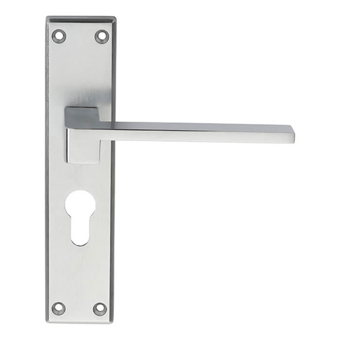 Carlisle Brass Serozzetta Equi Square Lever with Euro Profile on Backplate